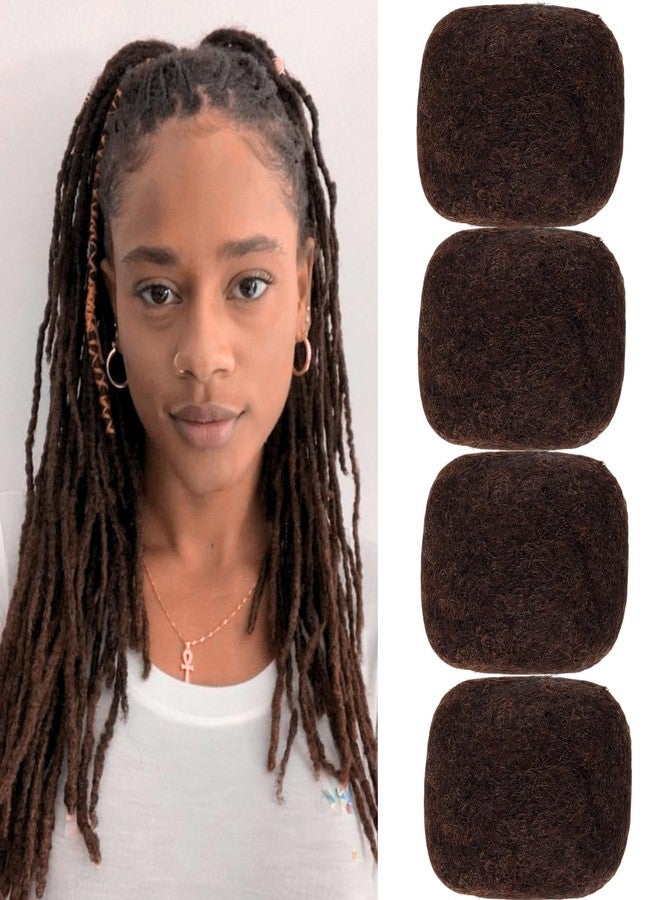 FCHLHFC Afro Kinky Bulk 100% Human Hair 8inch 120g/Pack Afro Kinky Curly Bulk Bundles Hair for Making/Repair Locs, Dreadlocks Braiding Hair Extensions（Dark Brown#，8 Inch） - Image 1